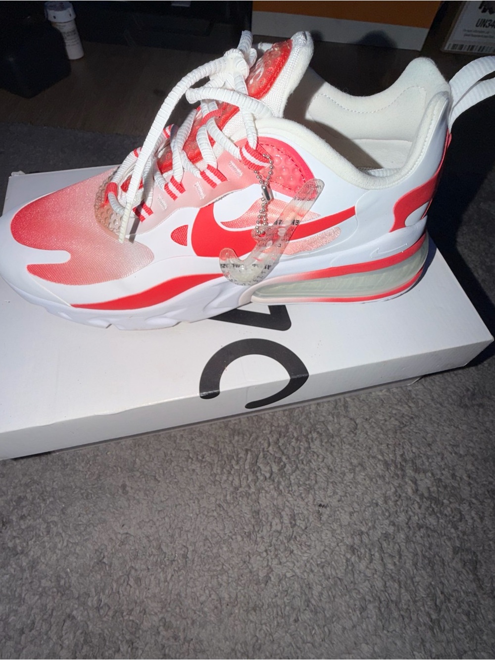 Nike Air Max 270 React SE Bubble Wrap ( White and Red )